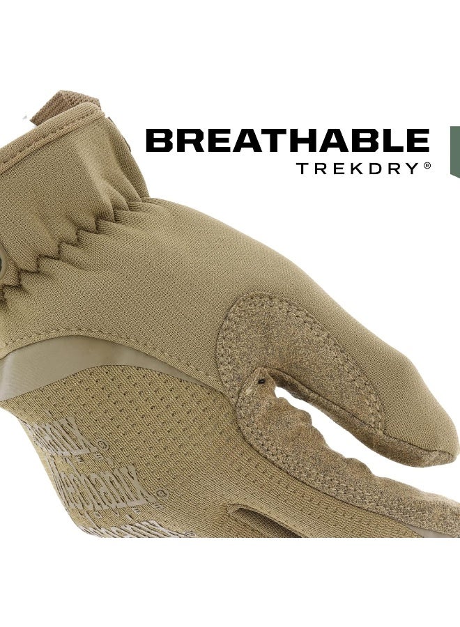 Generic Mechanix Wear: FastFit Tactical Gloves with Elastic Cuff for Secure Fit, Work Gloves with Flexible Grip for Multi-Purpose Use, Durable Touchscreen Capable Safety Gloves for Men (Brown, XX-Large) - Image 3