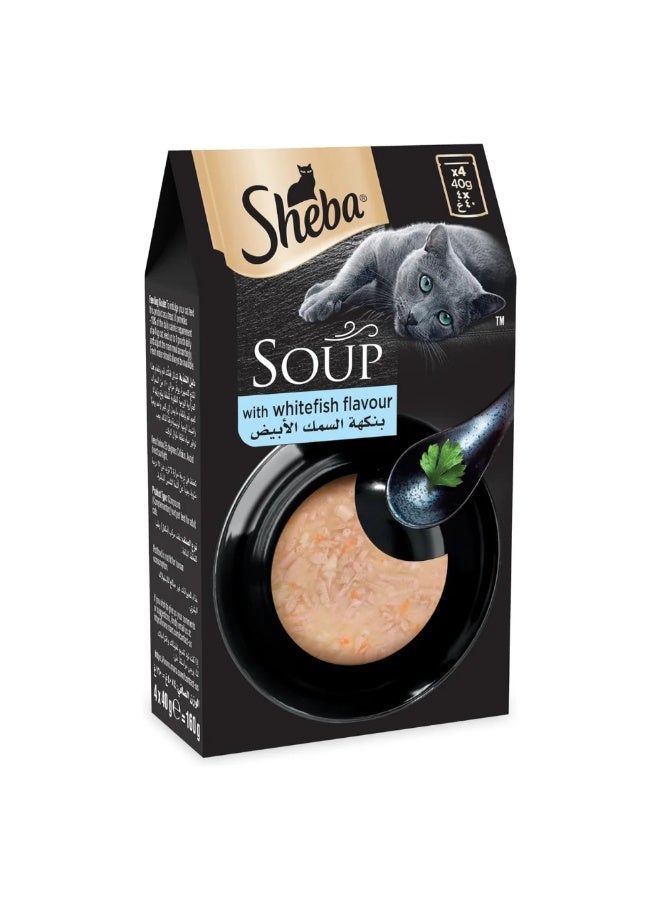 Sheba Soup with Whitefish Wet Cat Food - 4X40G Pack Of 2 - Image 2