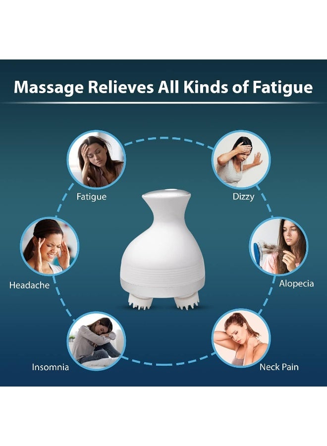 Electric USB Scalp Massager — 76 Massage Nodes, 4 Modes, Portable Stress Relief and Shampoo Scalp Brush for Head Meridian Stimulation - Image 2