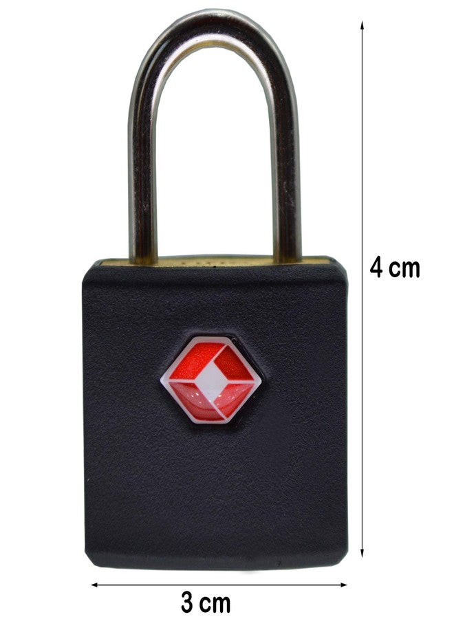 SJ Metal TSA Approved Lock with Key for US International Locks for Luggage Padlock Multi Color Portable Size -08 - Image 2