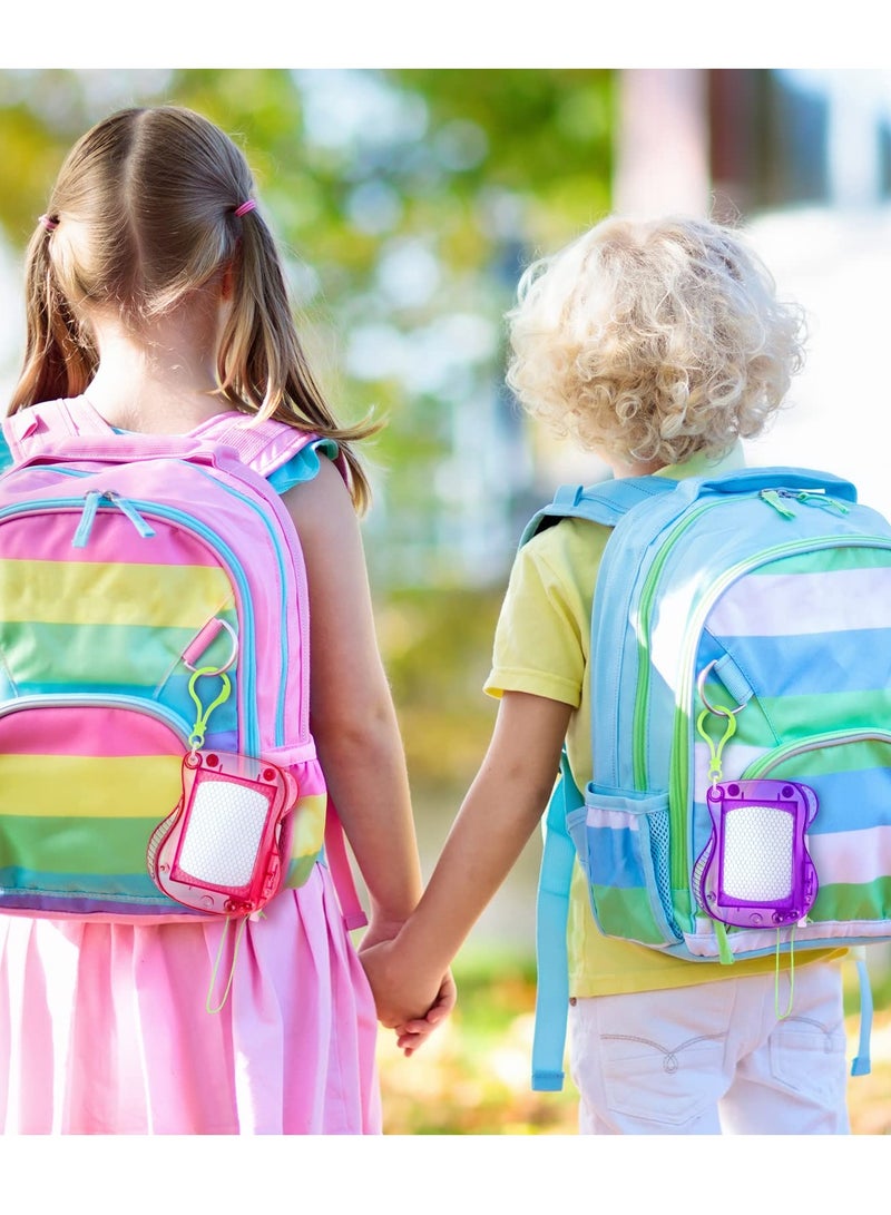 مجموعة 8 لوحات رسم مغناطيسية صغيرة - لوحات رسم قابلة للمسح مع مشابك سلسلة مفاتيح لوازم فنون الأطفال، هدايا حفلات، وملء حقائب الهدايا. مثالية للمتعة الإبداعية! - Image 3