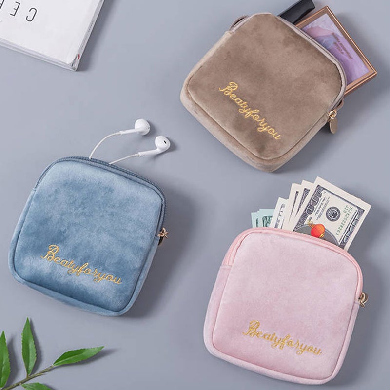 2 pcs Portable Towel Storage Bag Storage Pouch Zippered Type Wallet Large Capacity Purse for Outdoor Travel Office（ - ） - Image 5