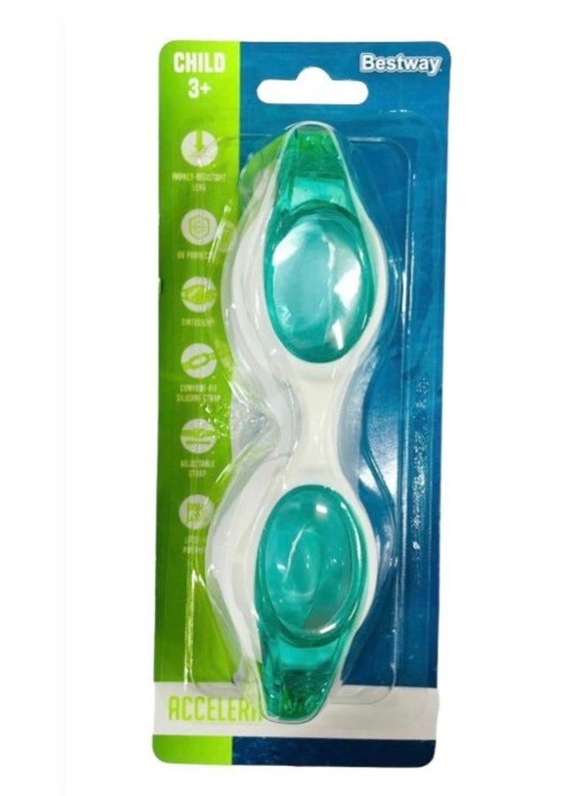 Bestway 1 Piece Hydro Swim Lil Wave Junior Goggles - Assorted - Image 1