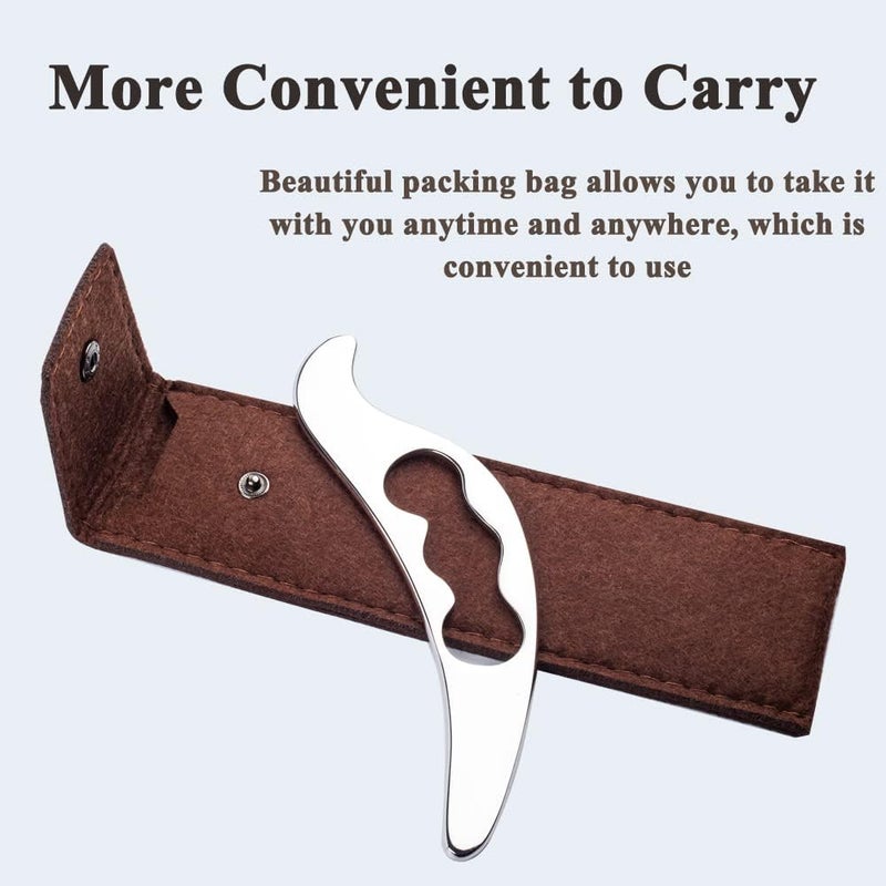 Feelfree Sport Feelfree Stainless Steel Guasha Scraping Massage Tool for Soft Tissue Physical Therapy Stuff Used for Back Legs Arms Neck Shoulder Bird Shape - Image 5