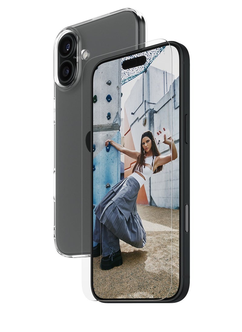 PanzerGlass - SAFE by PanzerGlass® 2-in-1 for Apple iPhone 16 Plus, Tempered Glass Screen Protector + Transparent TPU Case, 60% Recycled Glass, 100% Recycled Plastic, Crystal-clear screen coverage - Image 1