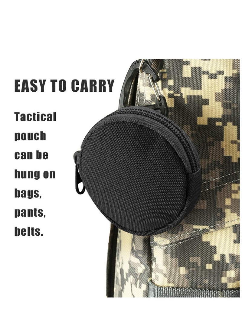 KASTWAVE Outdoor Circle Carrying Key Holder Case Small Zipper Coin Purse Keychain Wallet, Professional EDC Pouch Accessories Case for Military Gear Bags, Little Change Wallet, Wireless Headset Pack, 3PCS - Image 4