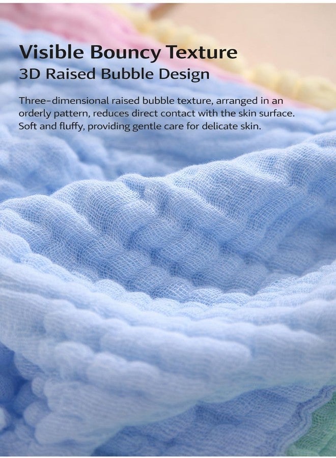 CLUZE Four Layered Muslin Baby Face Towels | Baby Washcloths Soft | Baby Muslin Washcloth | Face Towels for Newborn with Sensitive Skin (25 x 25 cm) (Pack of 6) - Image 4