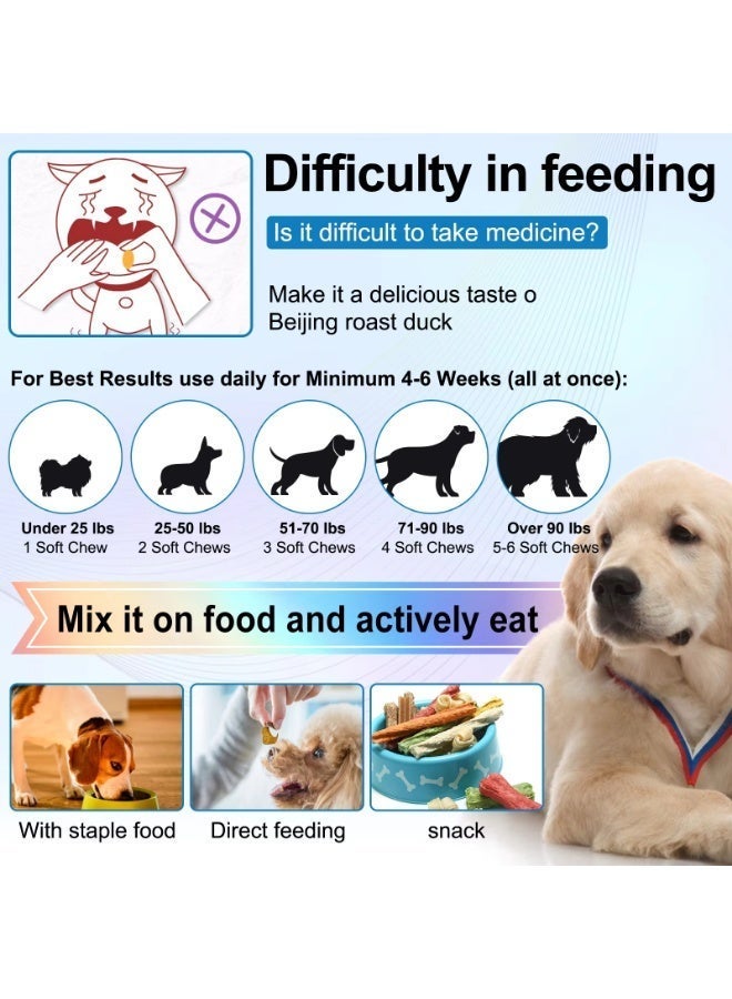 Oimmal 150 Pcs 375g  Allergy Relief Immune Chews, Dog Allergy Relief Chews, Dog Allergy Chews,Itch Relief for Dogs, Omega 3 Fish Oil + Pumpkin Enzymes + DHA for Dogs, Anti Hot Spots + Seasonal Allergies, Skin & Coat Immune Health Pet Care Supplies - Image 5