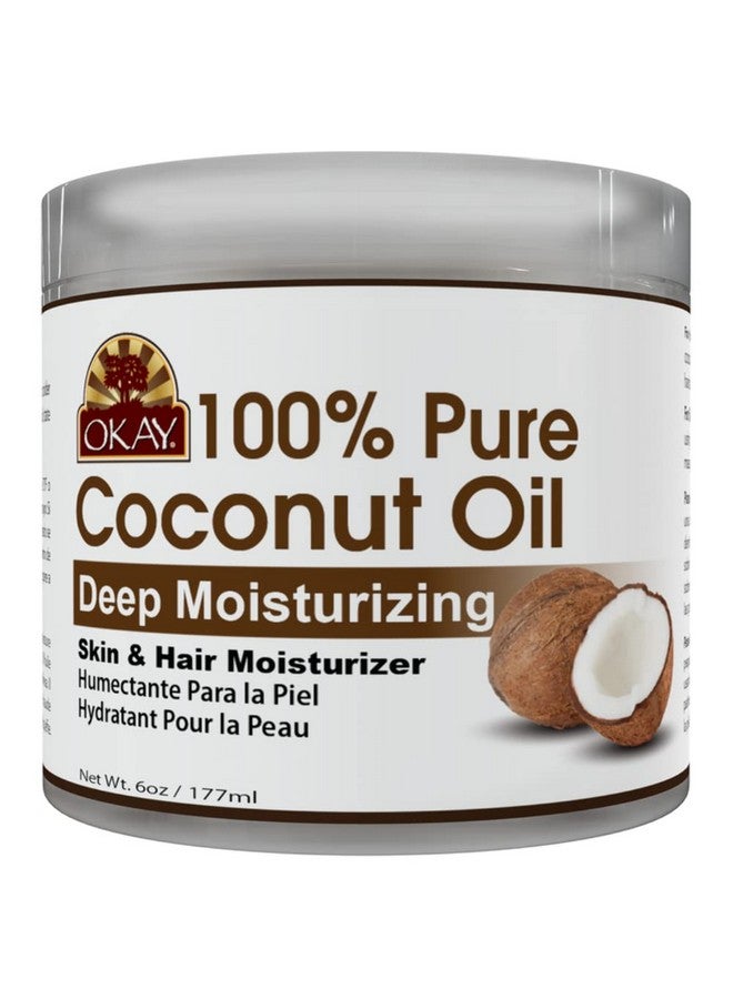 OKAY 100% Coconut Oil For Hair And Skin In Jar 6Oz177Ml - Image 1