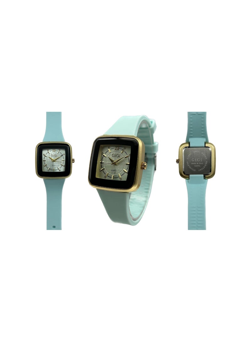 GIGI Analog Watch With Blue Leather Strap - Image 5