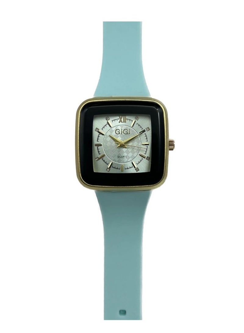 GIGI Analog Watch With Blue Leather Strap - Image 3