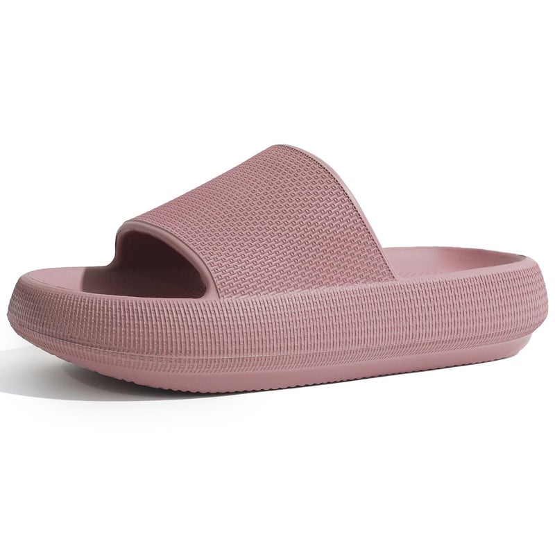 GETOEU Cloud Slides for Women Pillow Slides Shower Shoes Cloud Recovery Slide Sandals Cushion Thick Sole Pillow Slippers Comfort Indoor and Outdoor Slide,Blush, 6.5 - Image 1
