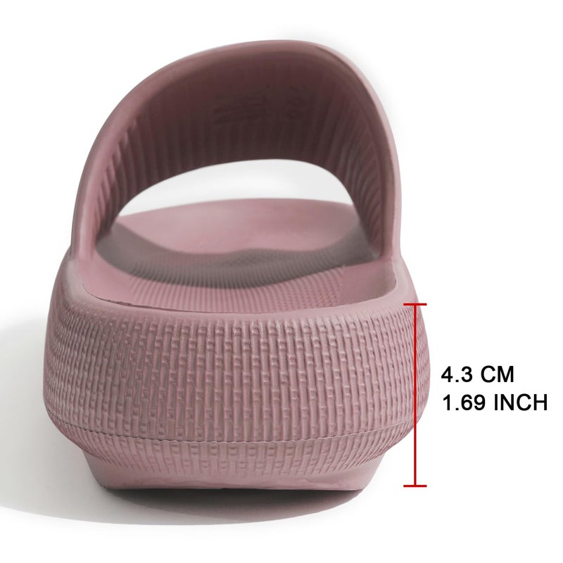 GETOEU Cloud Slides for Women Pillow Slides Shower Shoes Cloud Recovery Slide Sandals Cushion Thick Sole Pillow Slippers Comfort Indoor and Outdoor Slide,Blush, 6.5 - Image 4