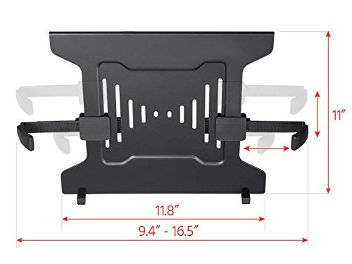 Monoprice Laptop Holder Attachment for Desk Mounts - Ideal for Work, Home, Office Laptops, Black - Workstream Collection - Image 4