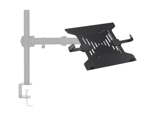 Monoprice Laptop Holder Attachment for Desk Mounts - Ideal for Work, Home, Office Laptops, Black - Workstream Collection - Image 1