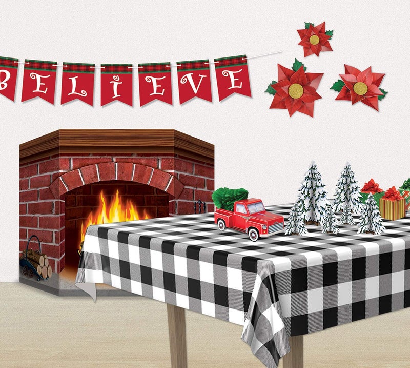 Beistle Brick Fireplace Stand-Up Party Accessory (1 count) (1/Pkg) - Image 2