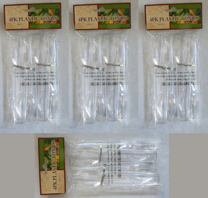 Good Old Values 4 Pack Tongs, 6.5, Clear - Image 3