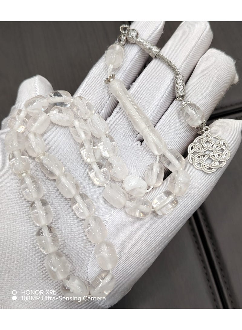 ماكسويل سبحه حجر البكلايت بالون ابيض شفاف - Image 1