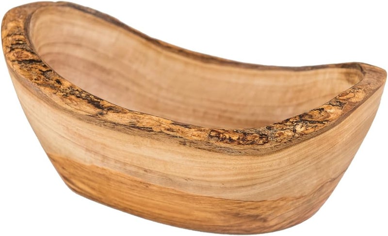 Lipper International وعاء فواكه بيضاوي من خشب الزيتون من ليبر الدولية - Image 1