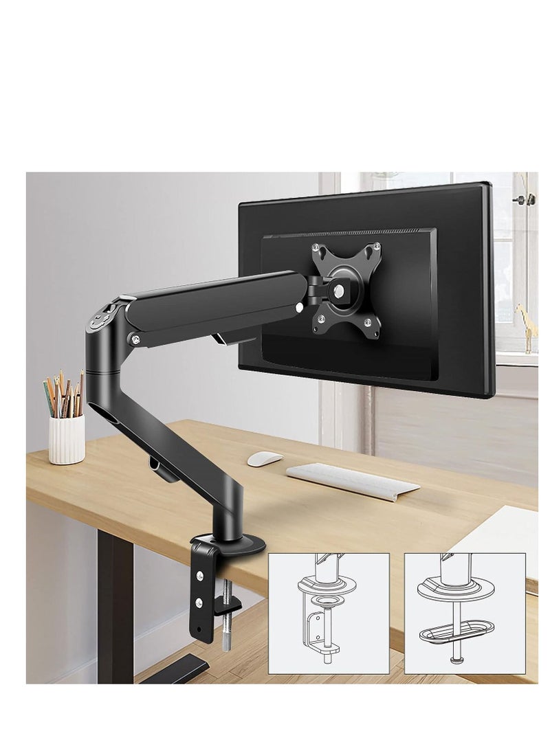 Arabest - Monitor Desk Mount Single Arm Stand, Necomi Full Motion Monitor Arm with Gas Spring for 17 to 30 Inch LCD LED Computer Monitor(Holds up to 2-9kG) - Image 1