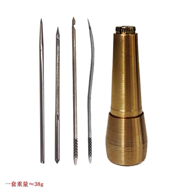 Handheld Shoe Cone  Sewing Needles SetCopper cone +4 needles Copper cone +4 needles