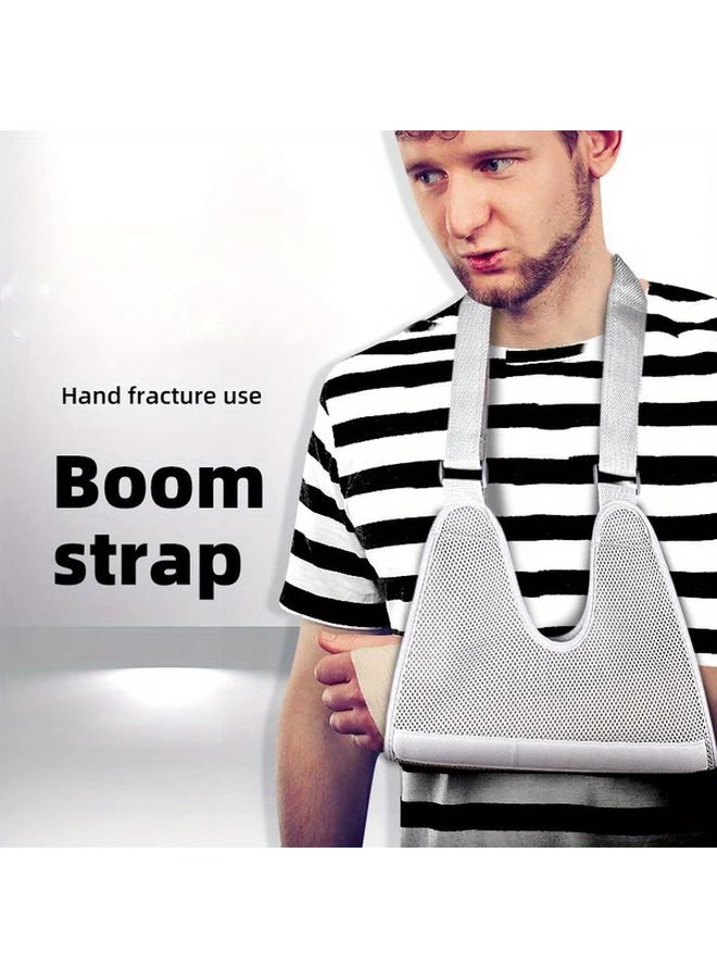 Grey Boom Strap Shoulder Dislocation Arm Fracture Support Post Surgery Recovery Sling - Image 1