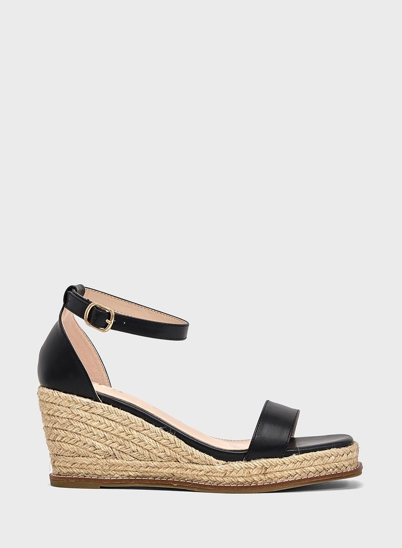 ELLA Double Strap Mid Wedge Sandal - Image 1