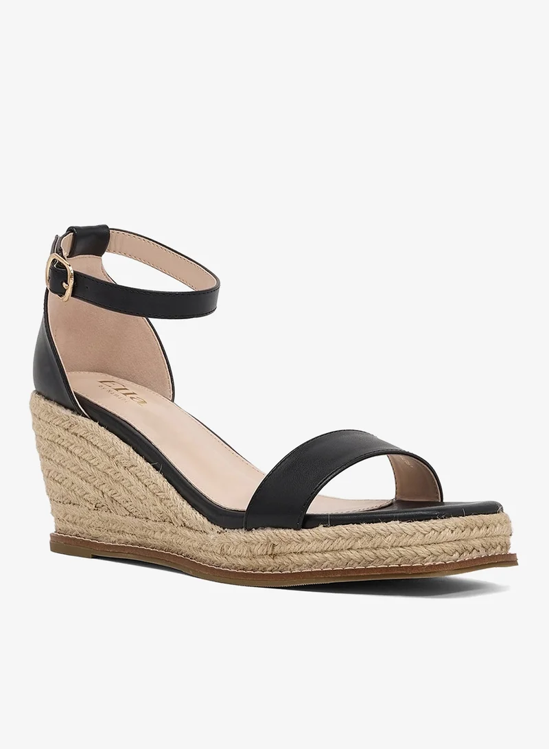 ELLA Double Strap Mid Wedge Sandal