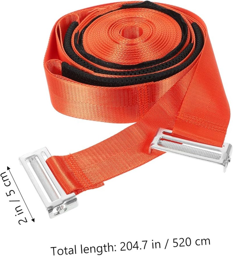 Orange Lifting Straps For Moving Heavy Furniture Appliances Durable Shoulder Carry System - Image 5