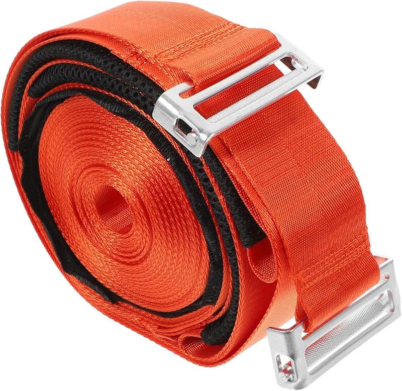 Orange Lifting Straps For Moving Heavy Furniture Appliances Durable Shoulder Carry System - Image 2