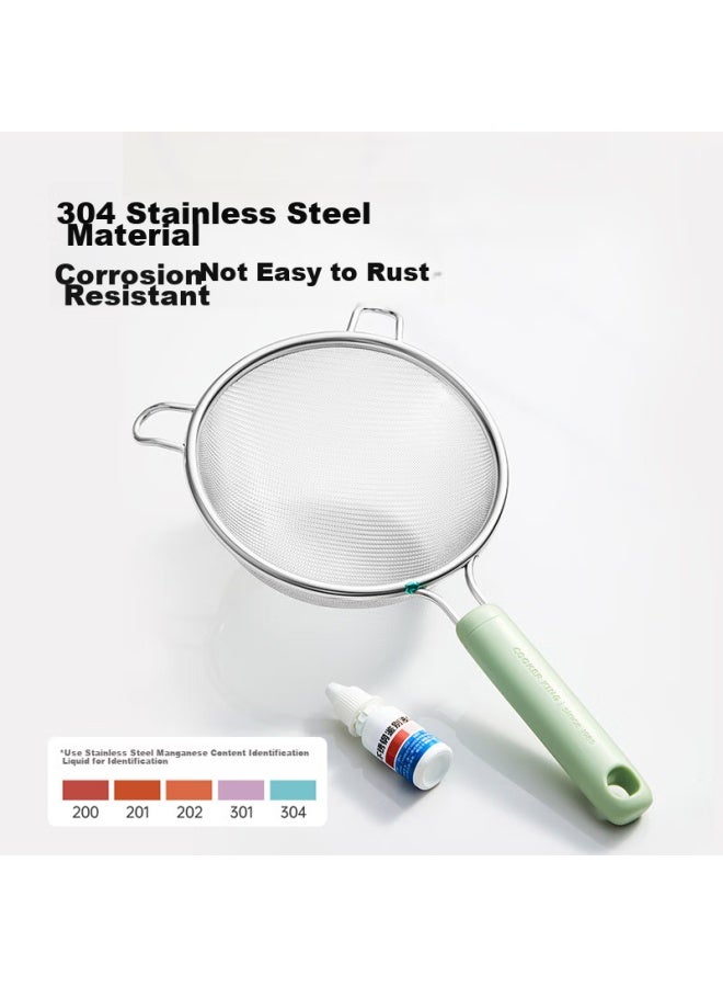 COOKER KING Chuidahuang Double-eared Strainer, Fine Mesh 304 Stainless Steel Filter Ladle, Soy Milk Strainer, Baby Food Sieve, White Medium Size 35 Mesh  - Image 4