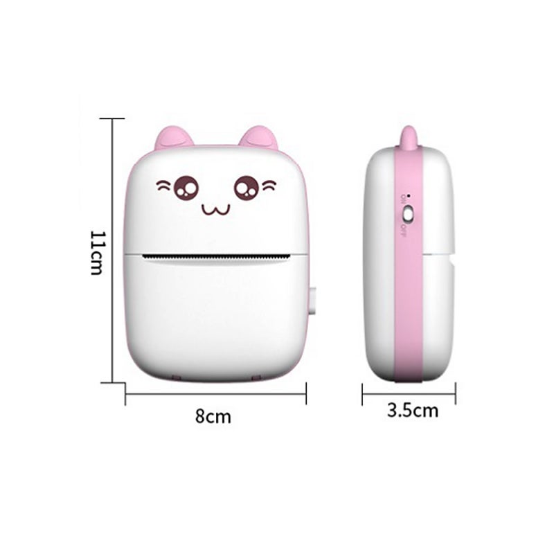 Pocket Printer: Pink Mini Size, Portable & Compact, BT 4.0 Connection - Inkless Print, Thermal Printer for Students, Home Office, On-the-go Use - Image 3