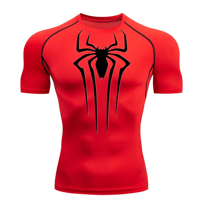 Men'S Fitness Short-Sleeved Top Sports Running Tight Crewneck T-Shirt Basketball Football Compression Quick-Drying Clothes - Image 3