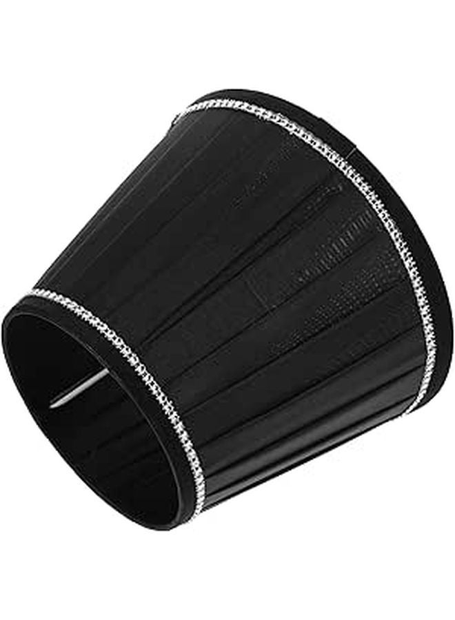 Pleated Fabric Lamp Shade with Rhinestones for Table Desk Bedroom Lounge Easy Install - Image 1
