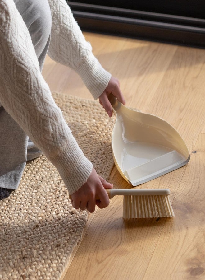 Full Circle Daily Sweep Dustpan & Brush Set with Rubber Edge, Built-in Lint Comb, Bamboo Handle, 50% Post-Consumer Recycled Plastic,Compact & Countertop-Worthy Design,Plastic-Free Packaging - Image 5