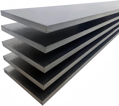 TITGGI 5 Pack 1095 Steel for Knife Making - 12"x1.5"x0.12" Annealed High Carbon Tool Steel Blanks, Precision Ground Flat Stock Bar for Knife Blades & DIY Projects - Image 1