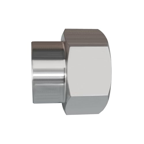Fitvell Stainless Steel 3/4'' GHT Female x1/2''NPT Female Garden Hose Adapter,Water Hose Connector with washer - Image 3