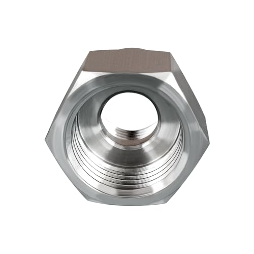 Fitvell Stainless Steel 3/4'' GHT Female x1/2''NPT Female Garden Hose Adapter,Water Hose Connector with washer - Image 4
