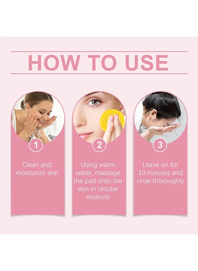 KOJIC ACID 40 Pcs Turmeric Cleansing Pads, Kojic Acid and Turmeric Cleansing Pads for Face and Body Remove Excess Keratin, Reduce Black Spots and Cleanse the Skin, Exfoliating, Acne Scars, Unclog Pores  - Image 3