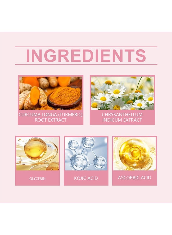 KOJIC ACID 40 Pcs Turmeric Cleansing Pads, Kojic Acid and Turmeric Cleansing Pads for Face and Body Remove Excess Keratin, Reduce Black Spots and Cleanse the Skin, Exfoliating, Acne Scars, Unclog Pores  - Image 2