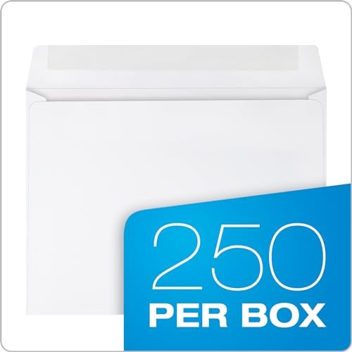 Quality Park Open-Side Booklet Envelope, Gummed, White, 9 x 12, 250 per Box, (37682) - Image 4