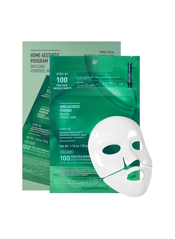 VT COSMETICS VT COSMETICS Pro Cica Reedle Shot 100 2-Step Hydrogel Mask 34.5g Intensive Calming, Exosome Centella Asiatica, Blemish Relief, Overnight Melting Mask, Korean Facial Mask - Image 1