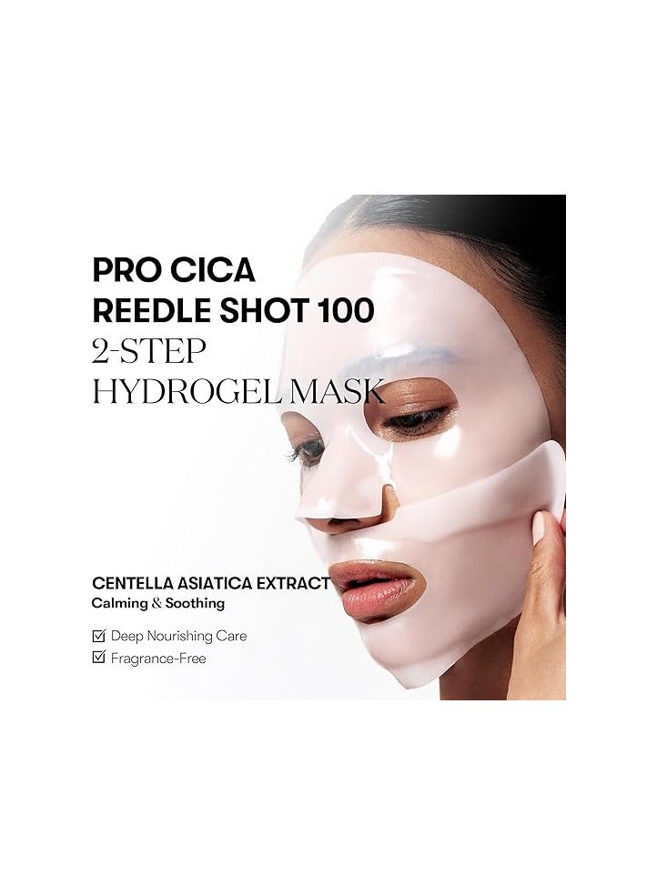 VT COSMETICS VT COSMETICS Pro Cica Reedle Shot 100 2-Step Hydrogel Mask 34.5g Intensive Calming, Exosome Centella Asiatica, Blemish Relief, Overnight Melting Mask, Korean Facial Mask - Image 2