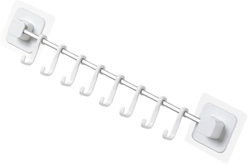 رفافة مطبخ معلقة على الحائط مع خطافات للأواني والمقالي والأدوات لتوفير المساحة - Image 2