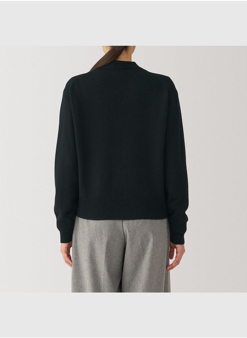 MUJI Washable Mid-Gauge V Neck Cardigan  - Image 4