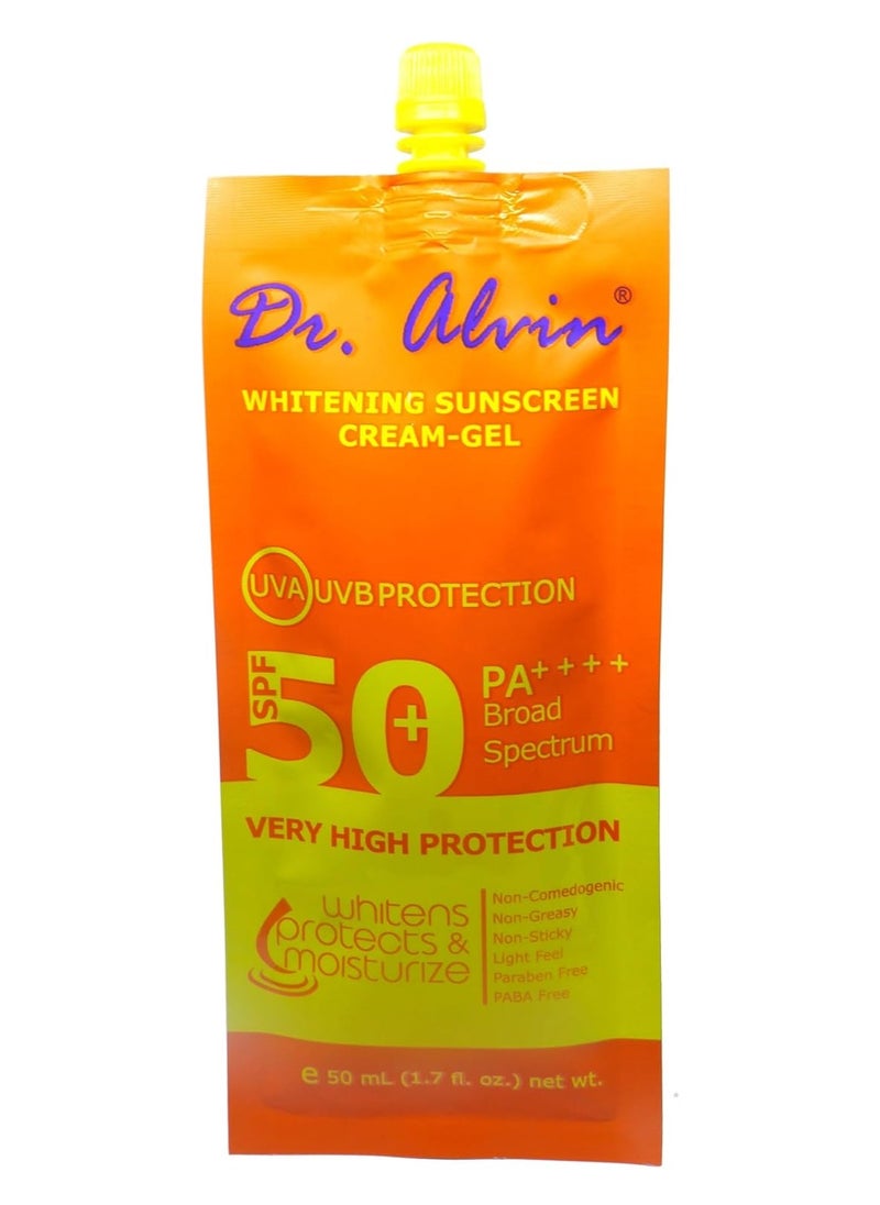 Dr. Alvin Dr. Alvin Whitening Sunscreen Gel-Cream Spf 50 PA++++ 50ml  - Image 4
