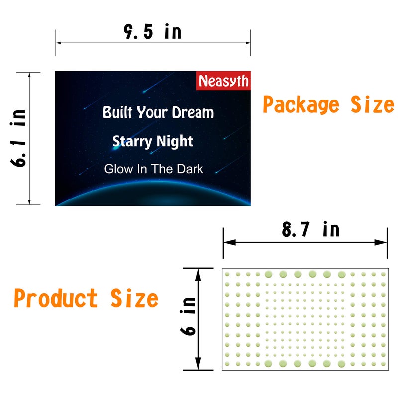 Neasyth 1230 PCS Glow in The Dark Stars Wall Stickers, 3D Adhesive Dots Decor Starry Sky Decor for Kids Bedroom or Birthday Gift,Beautiful Wall Decals (Green) - Image 5