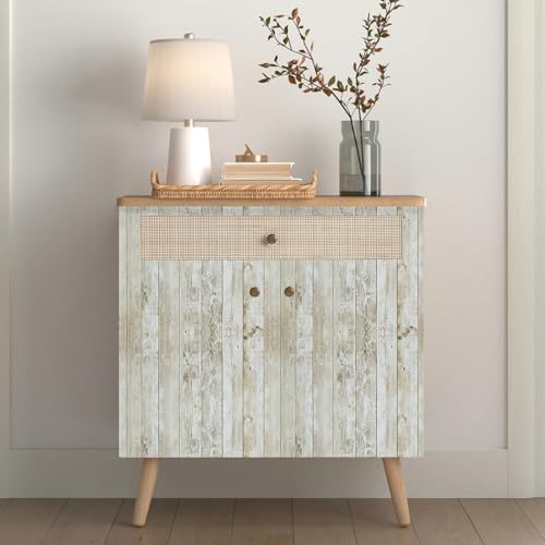 Abyssaly Wood Wallpaper, Self-Adhesive Removable Wallpaper Decorative Covering, 22.4in X 196in, Vintage Wood Panel Design, Peel and Stick - Image 5
