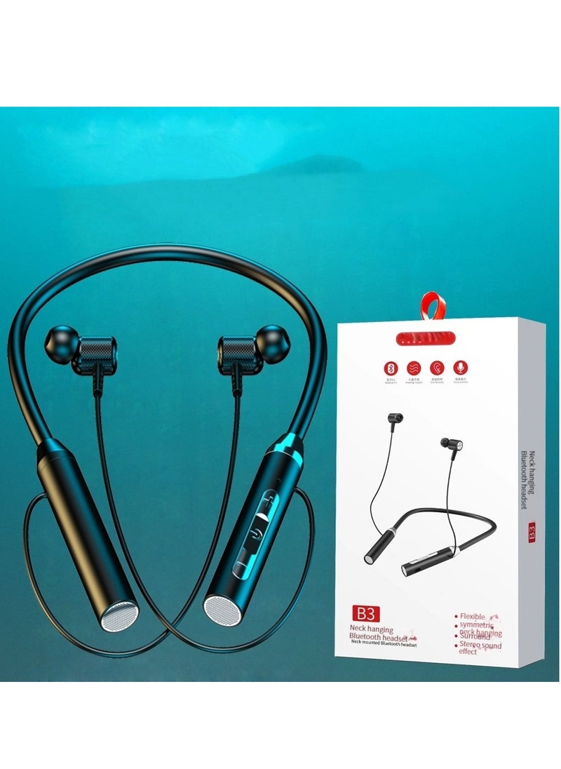 Generic New Neck Mounted Bluetooth Wireless Headset Neck Mounted Two-ear Sports Headset  - Image 1