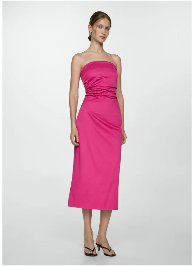 مانجو Draped Strapless Dress